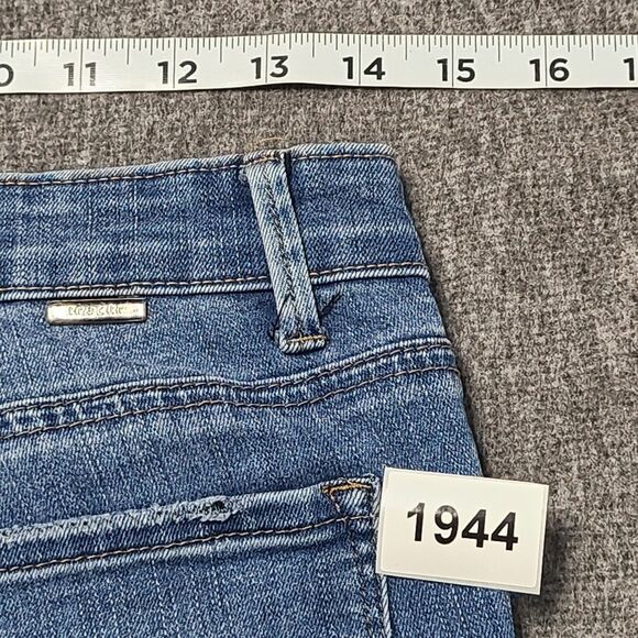 Tractr Womens Jeans 10 Blue Open Distressed Hem Festival Denim Beach Party Pants - Picture 11 of 12